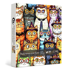 Halloween Cat Party Jigsaw Puzzle 1000 Pieces