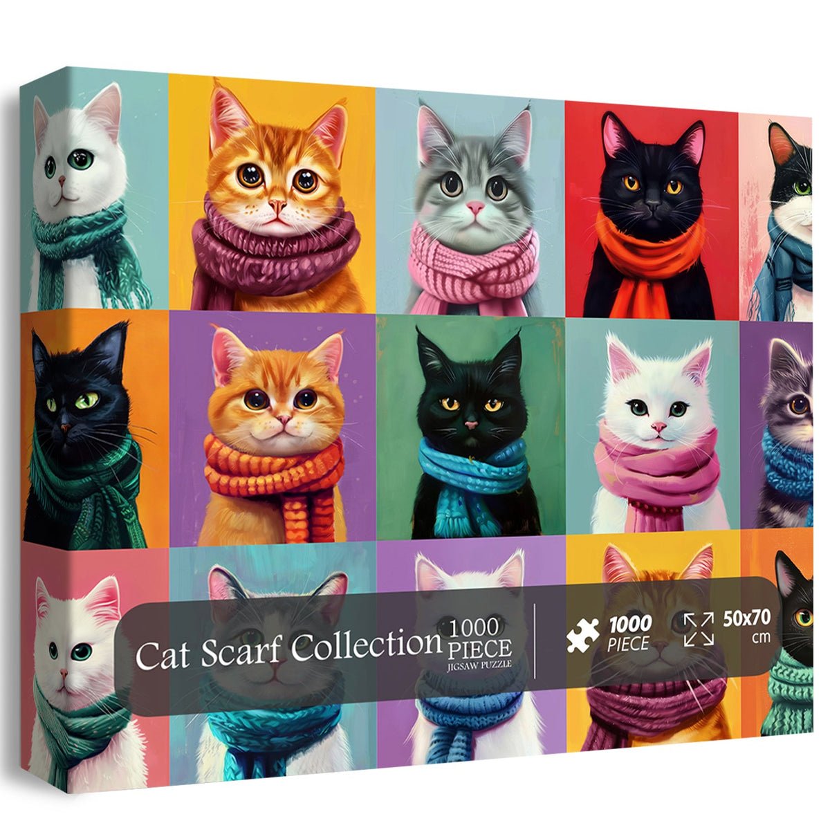 Cat Scarf Collection Jigsaw Puzzle 1000 Pieces