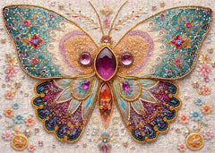 Jeweled Butterfly Jigsaw Puzzle 1000 Pieces
