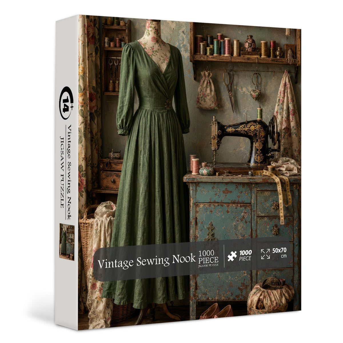 Vintage Sewing Nook Jigsaw Puzzle 1000 Piece