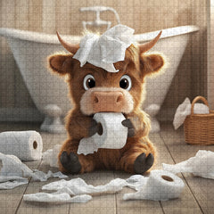 Bathroom Calf Jigsaw Puzzle 1000 Pieces