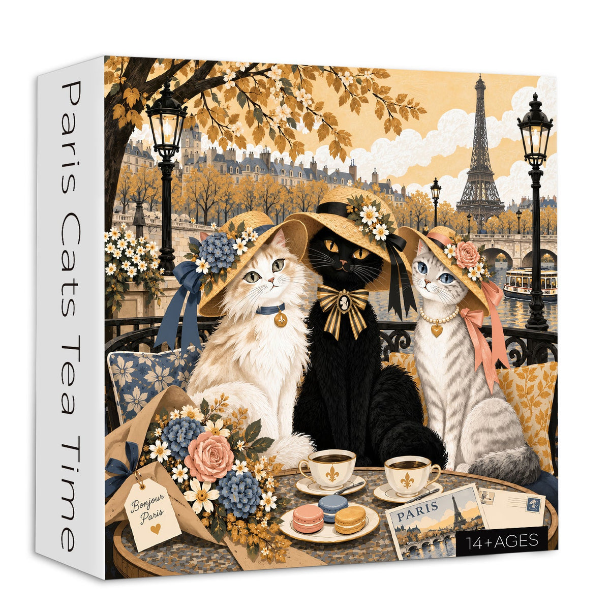 Paris Cats Tea Time Jigsaw Puzzle 1000 Pieces