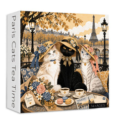Paris Cats Tea Time Jigsaw Puzzle 1000 Pieces