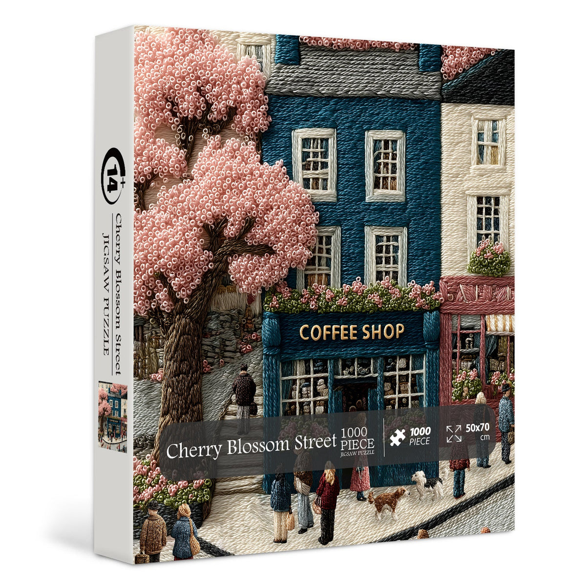 Puzzle 1000 Pièces — Rue Des Cerisiers En Fleurs