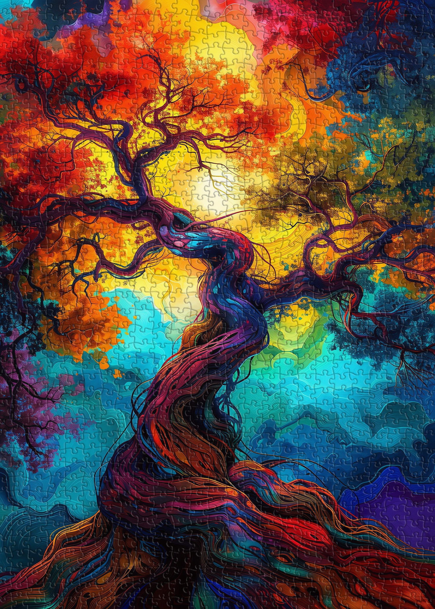 Colorful Tree Jigsaw Puzzle 1000 Piece