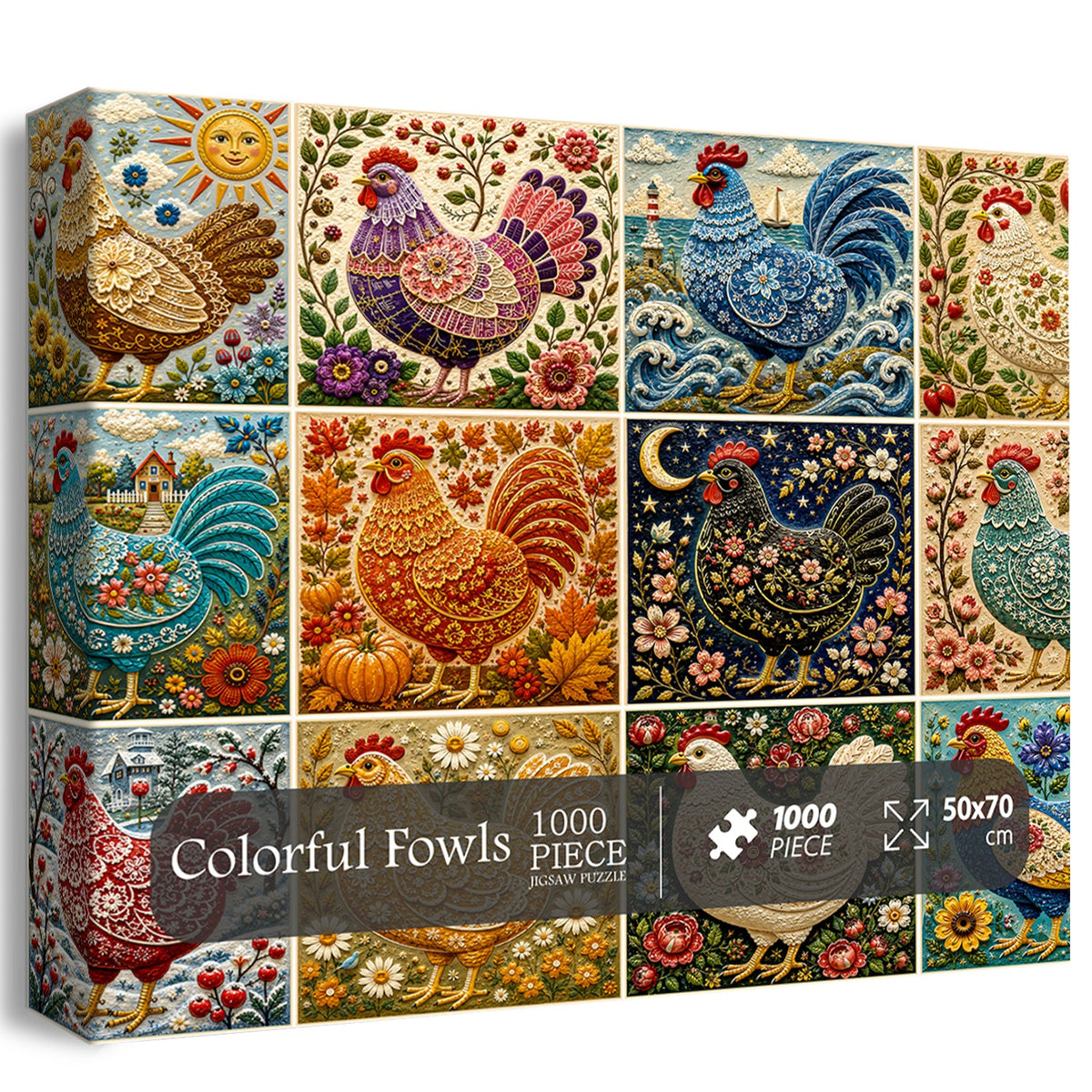 Colorful Fowls Jigsaw Puzzle 1000 Piece