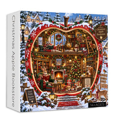 Christmas Apple Bookstore Jigsaw Puzzle 1000 Pieces