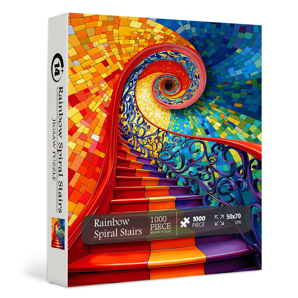 Rainbow Spiral Stairs Jigsaw Puzzle 1000 Piece