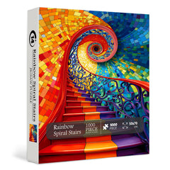 Rainbow Spiral Stairs Jigsaw Puzzle 1000 Piece