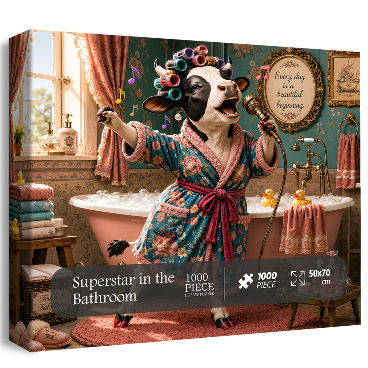 Superstar in the Bathroom Jigsaw Puzzle 1000 Pieces