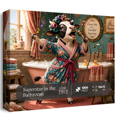 Superstar in the Bathroom Jigsaw Puzzle 1000 Pieces