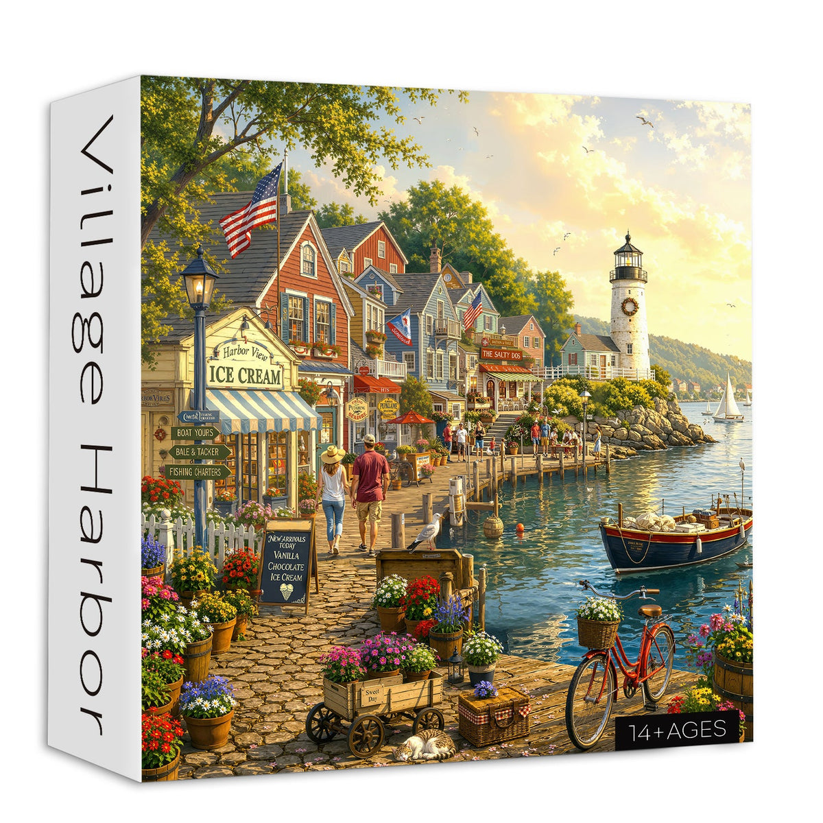 Village Harbor Jigsaw Puzzle 1000 Piece