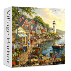 Village Harbor Jigsaw Puzzle 1000 Piece