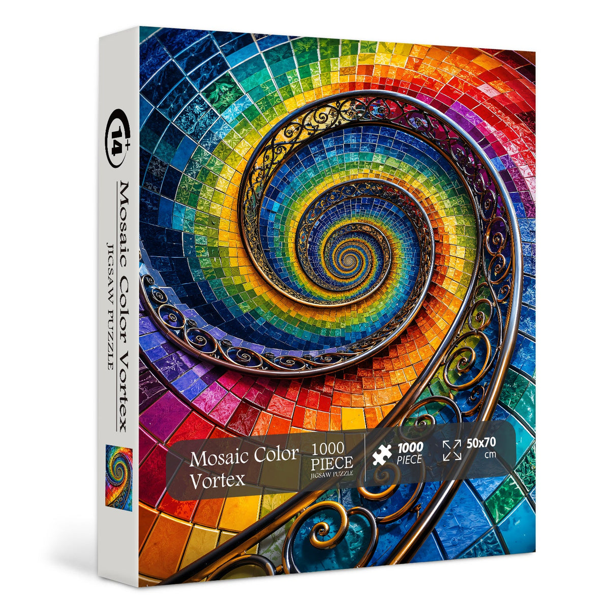 Mosaic Color Vortex Jigsaw Puzzle 1000 Piece