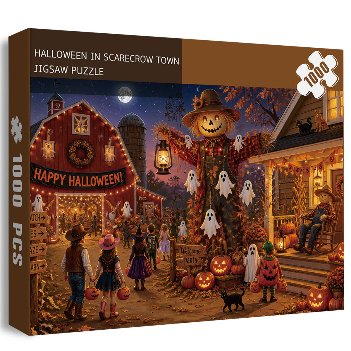 Halloween in Scarecrow Town Jigsaw Puzzle 1000 Pieces