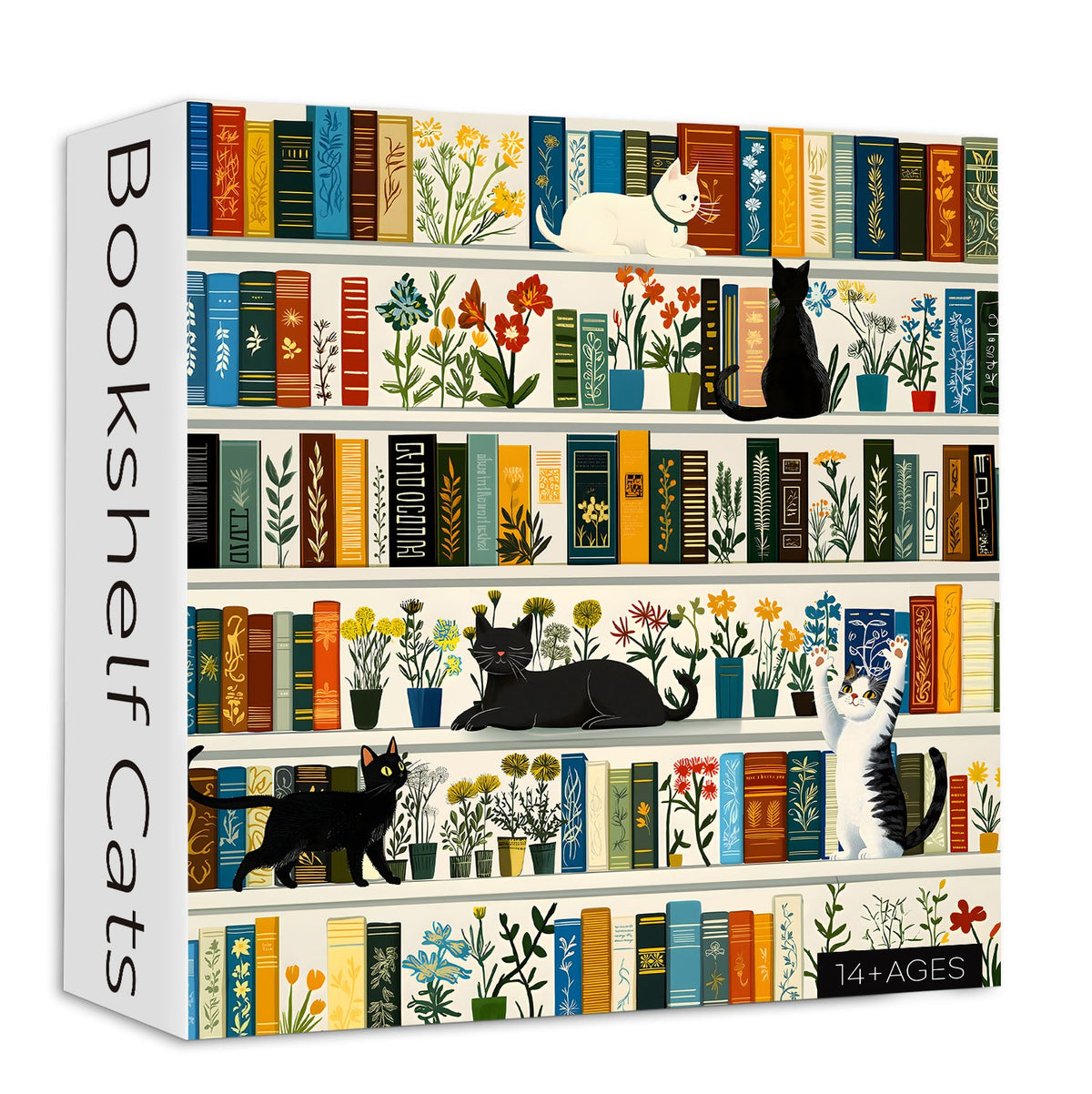 Bookshelf Cats Jigsaw Puzzle 1000 Pieces