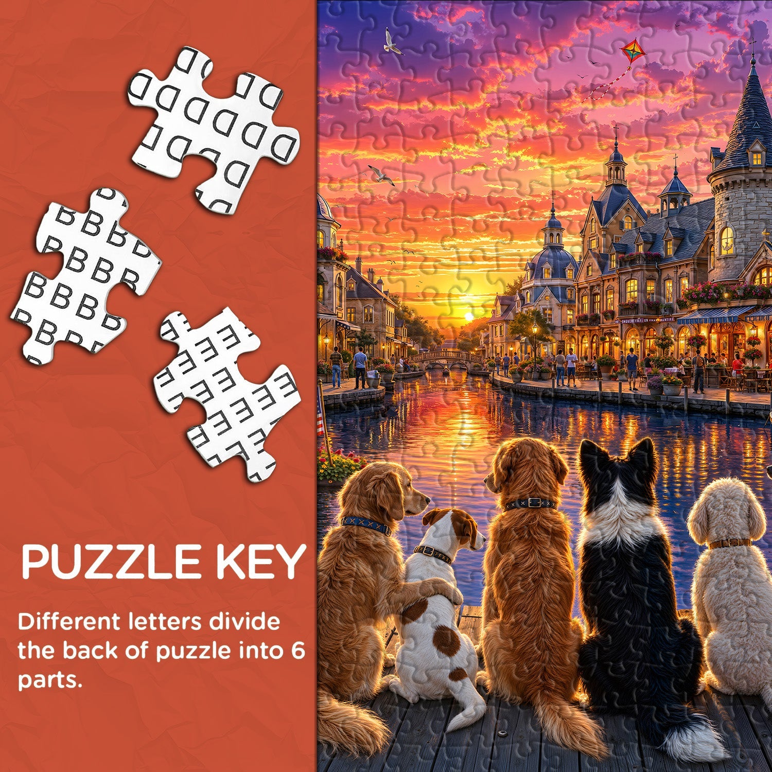 Sunset Dog Pier Jigsaw Puzzle 1000 Piece