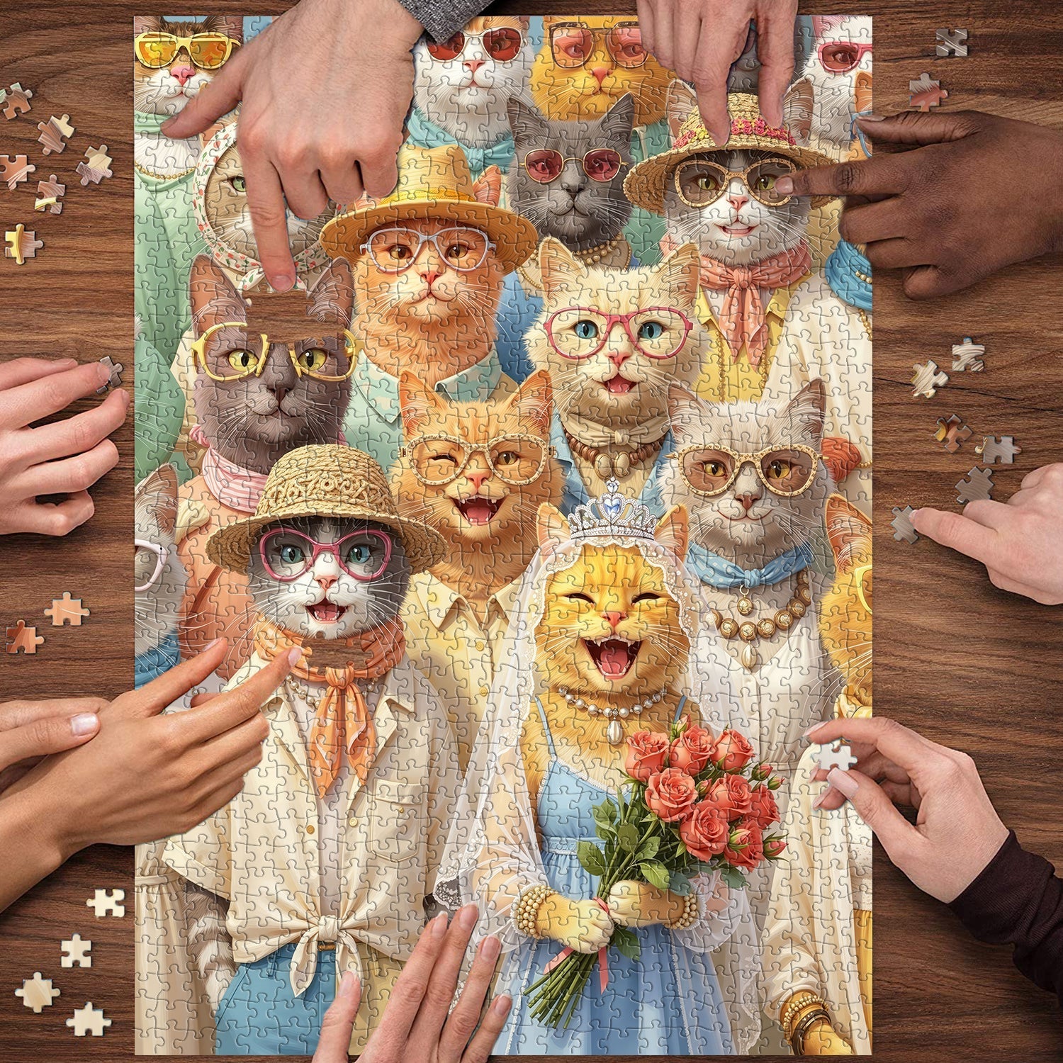 Feline Nuptials  Jigsaw Puzzle 1000 Piece