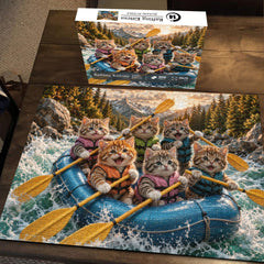 Rafting Kittens Jigsaw Puzzle 1000 Piece