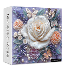 Puzzles en forme de rose ornée 1000 pièces
