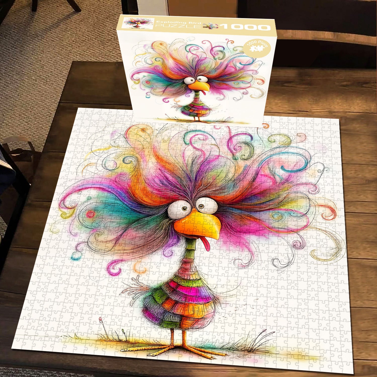 Exploding Bird Jigsaw Puzzle 1000 Pieces