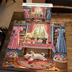 Sewing Cottage Jigsaw Puzzle 1000 Piece