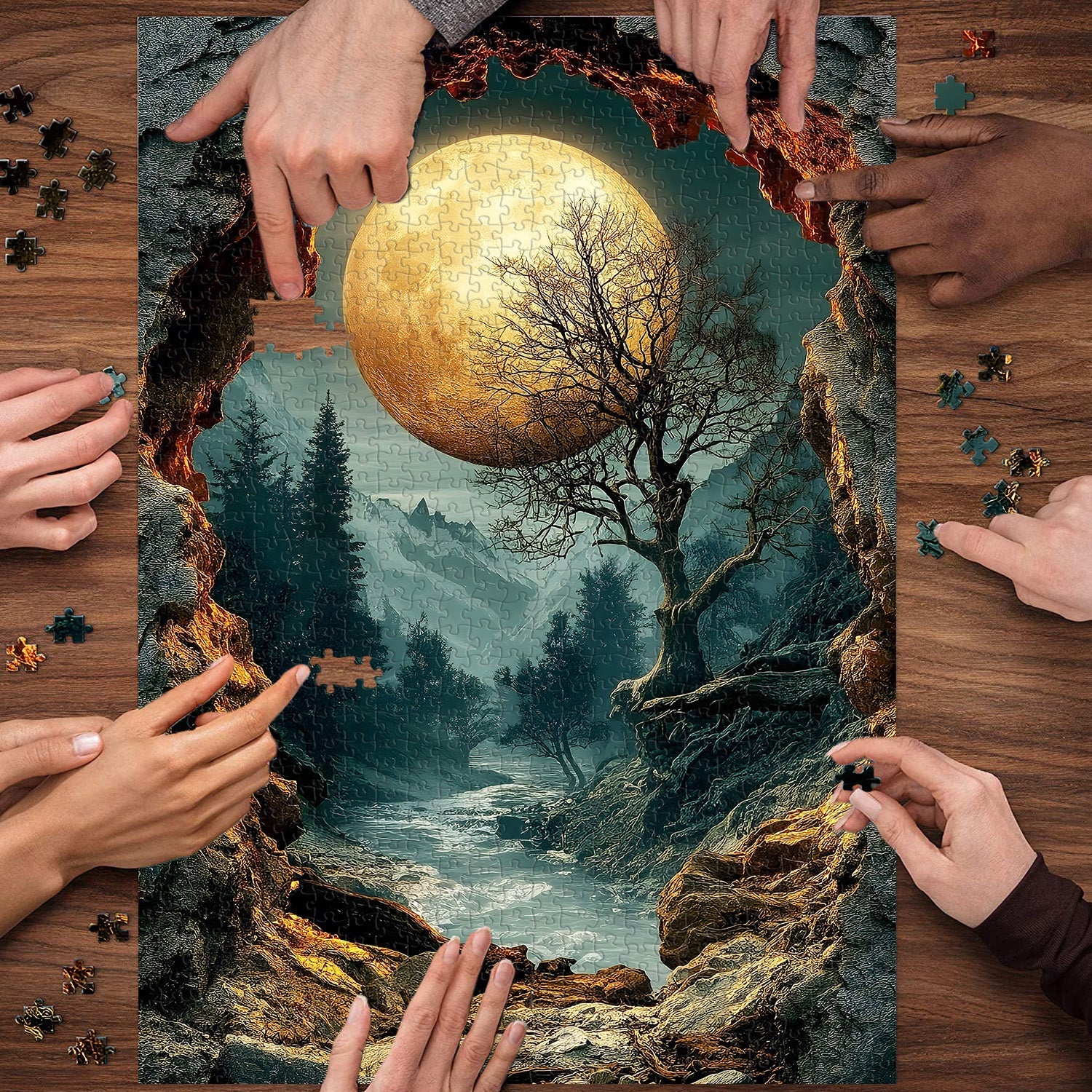 Moonlit Path Jigsaw Puzzle 1000 Pieces