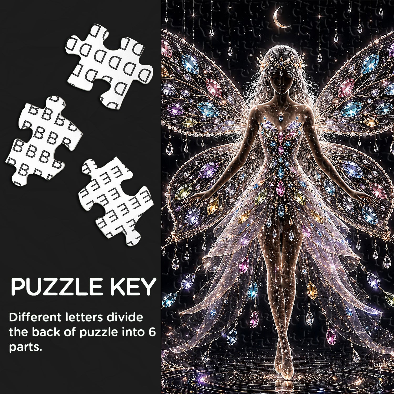 Gemstone Fairy Silhouette Jigsaw Puzzle 1000 Pieces