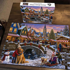 Warm Winter Village Jigsaw Puzzle 1000 Pieces