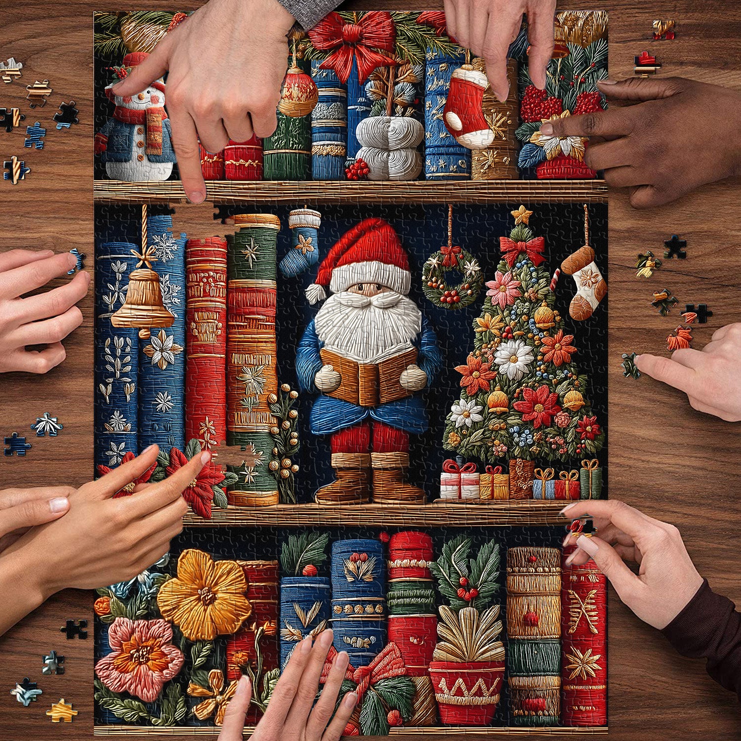 Cozy Christmas Shelf Jigsaw Puzzles 1000 Pieces