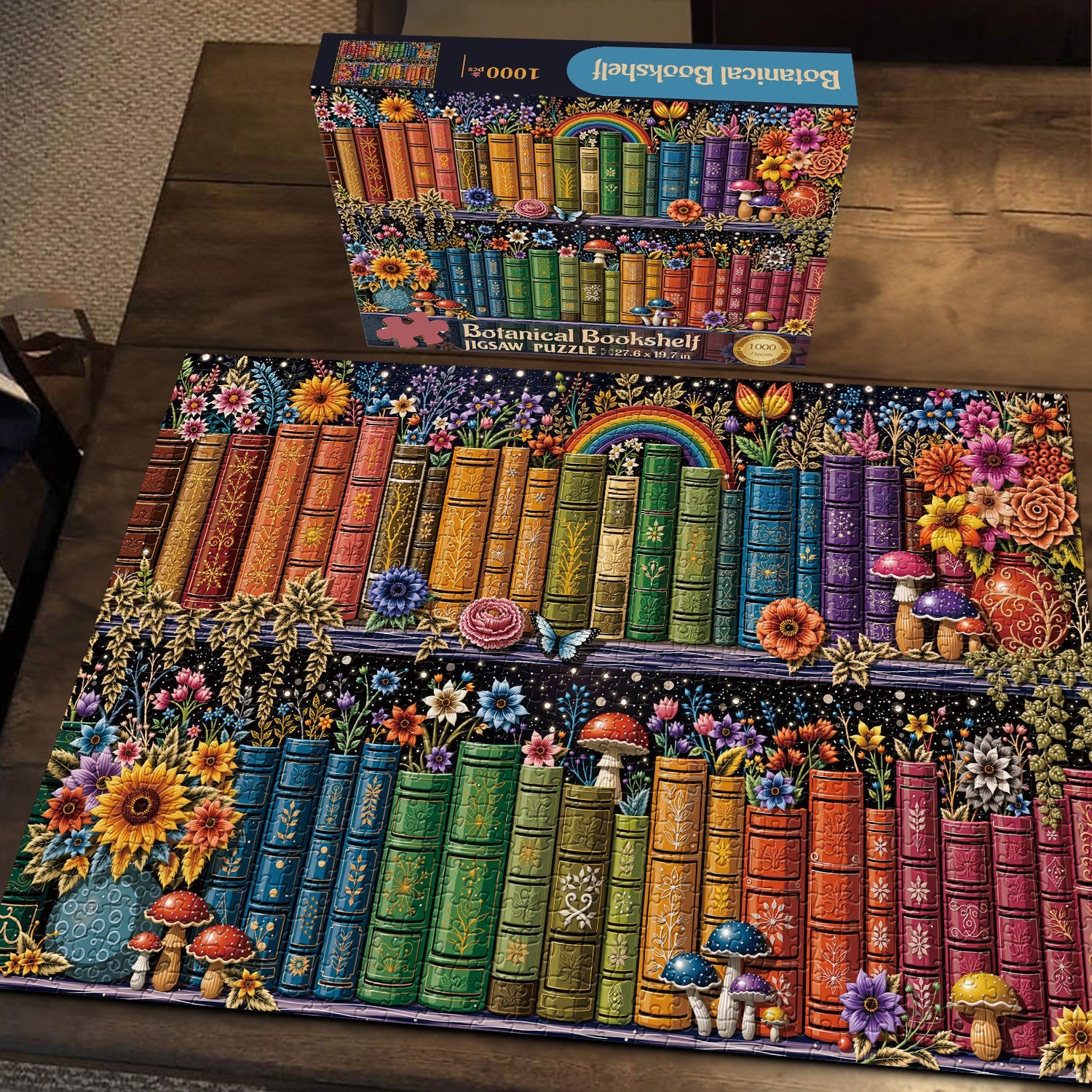Botanical Bookshelf Jigsaw Puzzle 1000 Piece