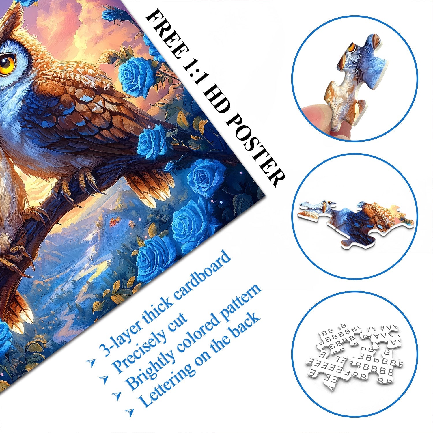 Moonlit Owls Jigsaw Puzzle 1000 Pieces