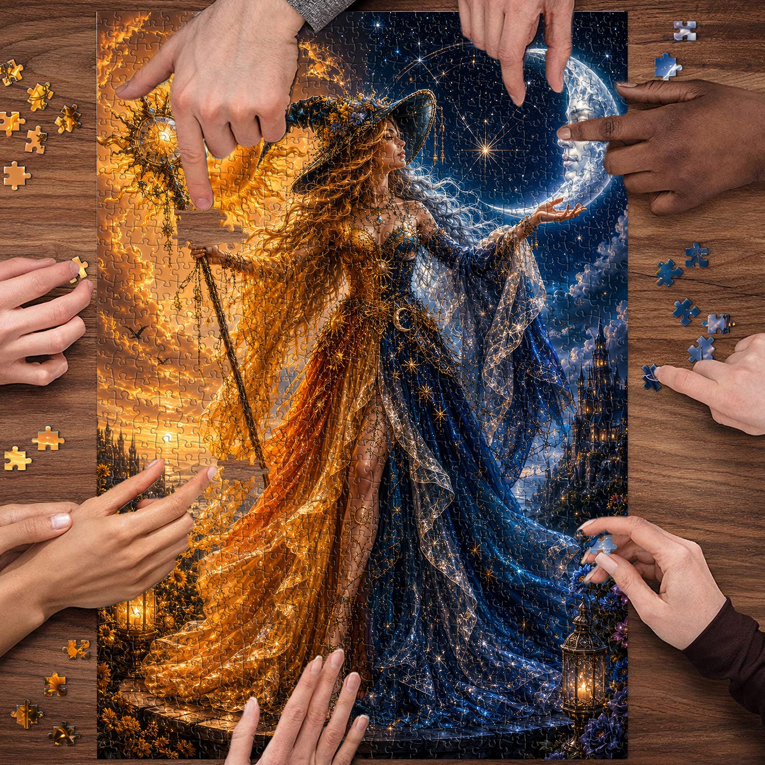 Sun & Moon Witch Jigsaw Puzzle 1000 Pieces