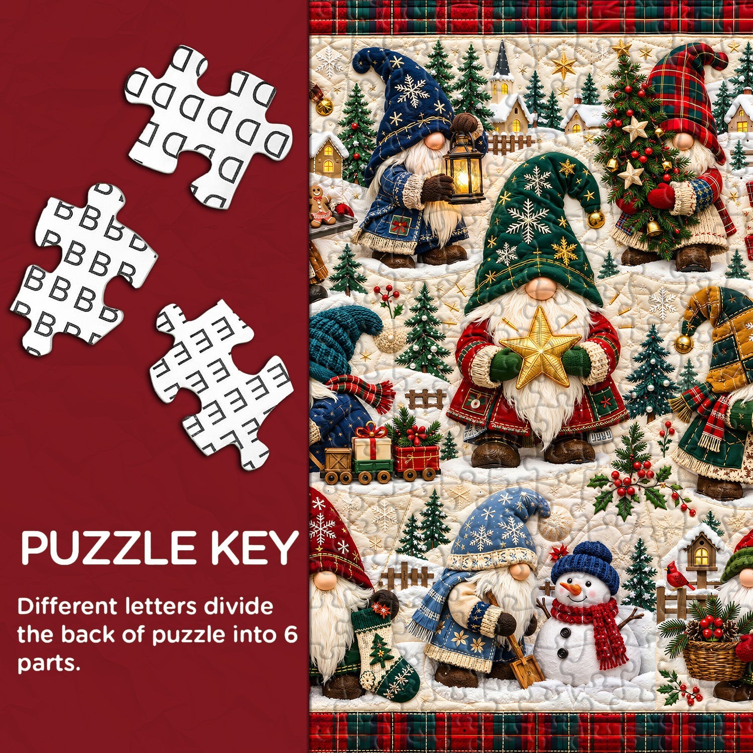 Winter Gnomes Gathering Jigsaw Puzzle 1000 Pieces