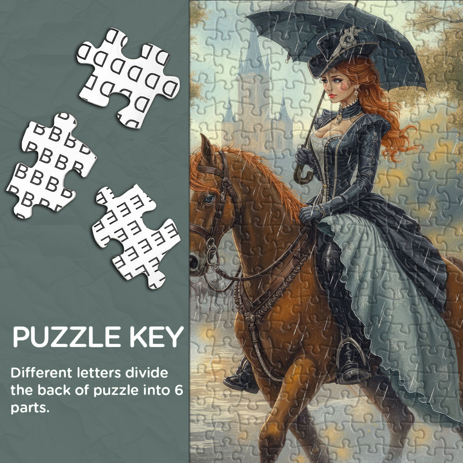 The Lady in the Rain Jigsaw Puzzle 1000 Pieces