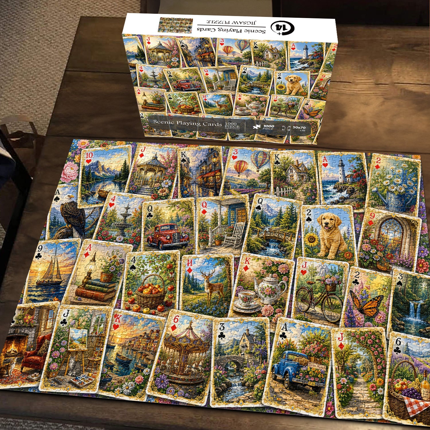 Scenic Playing Cards Jigsaw Puzzle 1000 Piece