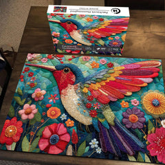 Patchwork Hummingbird Jigsaw Puzzle 1000 Pieces
