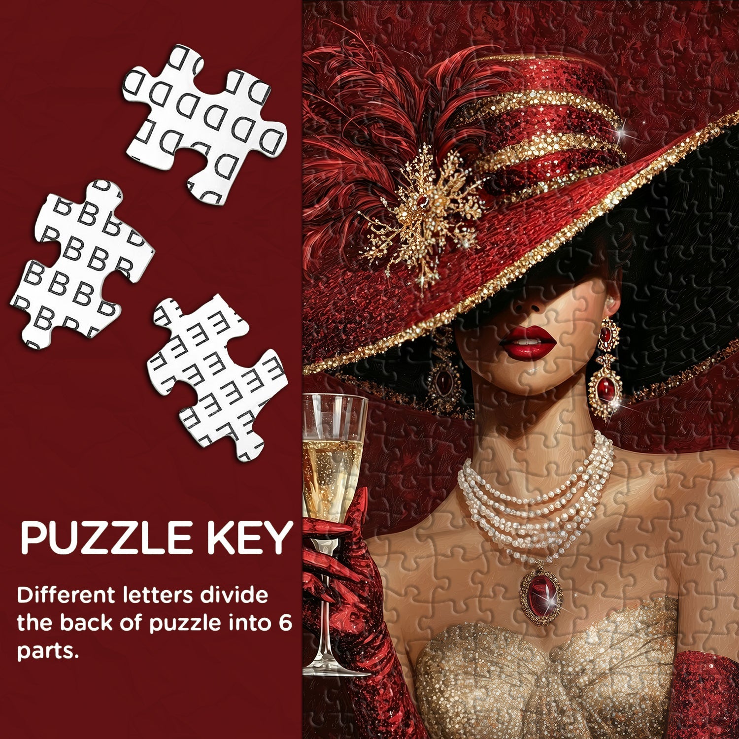 Gilded Champagne Jigsaw Puzzle 1000 Pieces