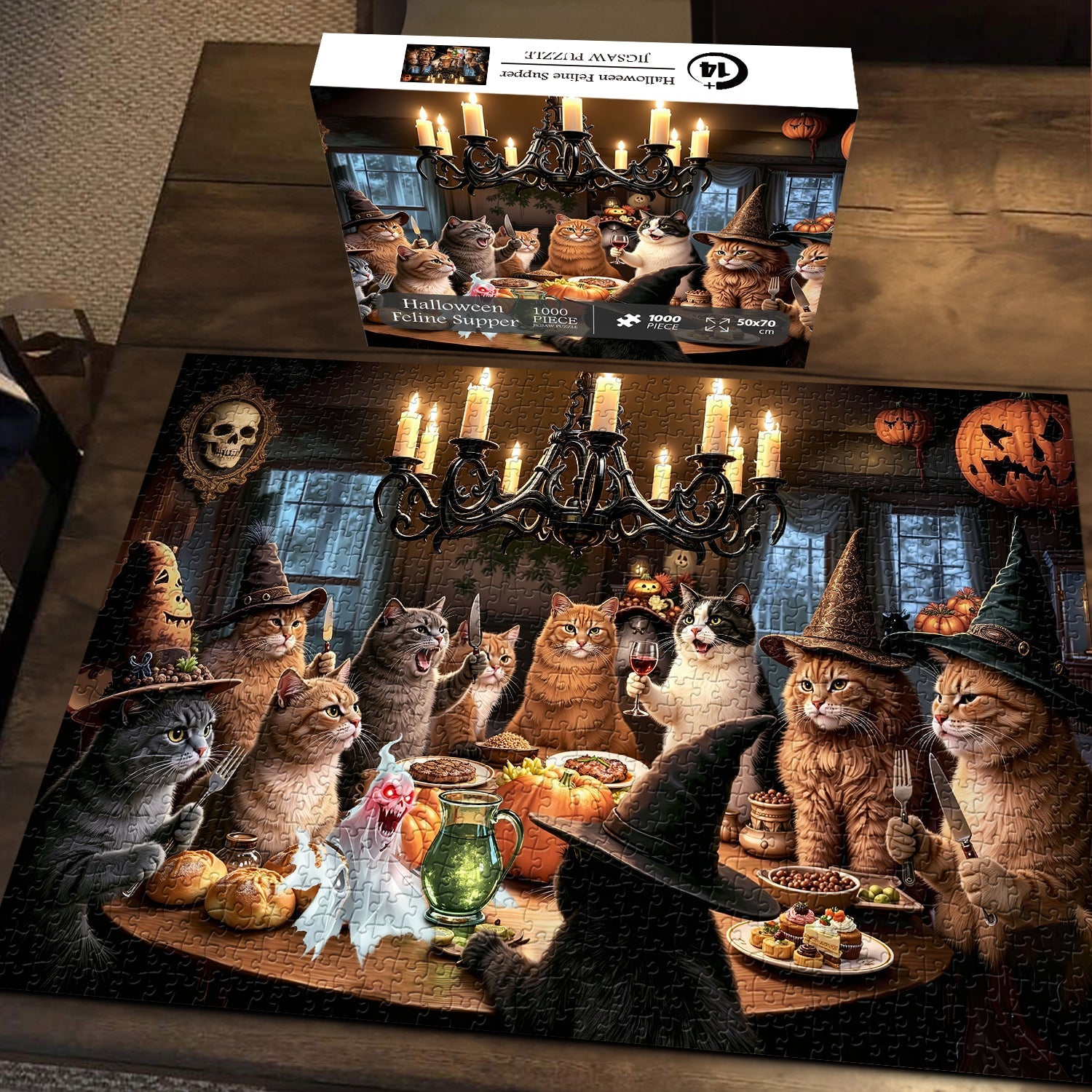 Halloween Feline Supper Jigsaw Puzzle 1000 Piece