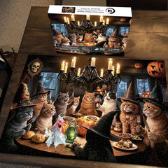 Halloween Feline Supper Jigsaw Puzzle 1000 Piece