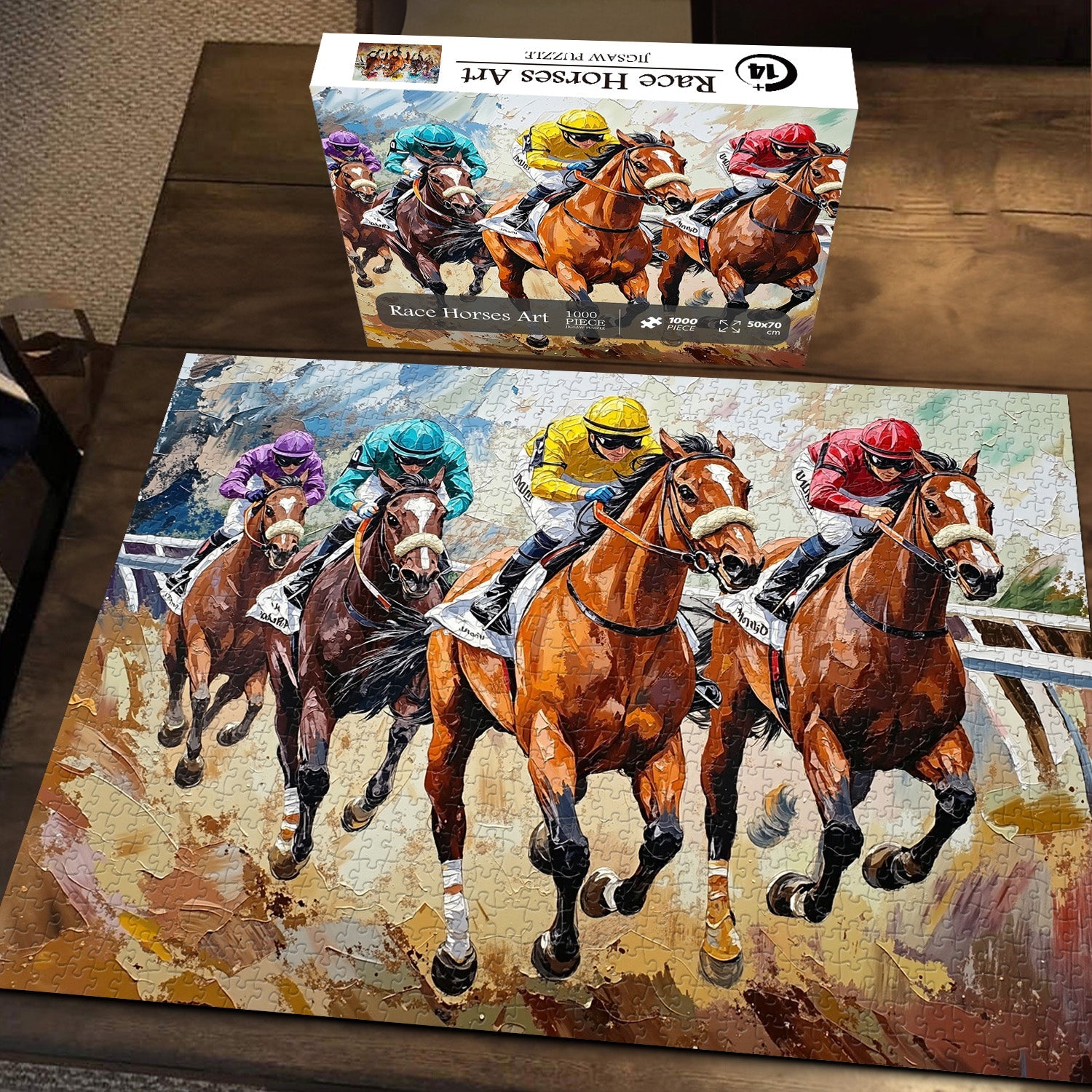 Race Horses Art Jigsaw Puzzle 1000 Piece