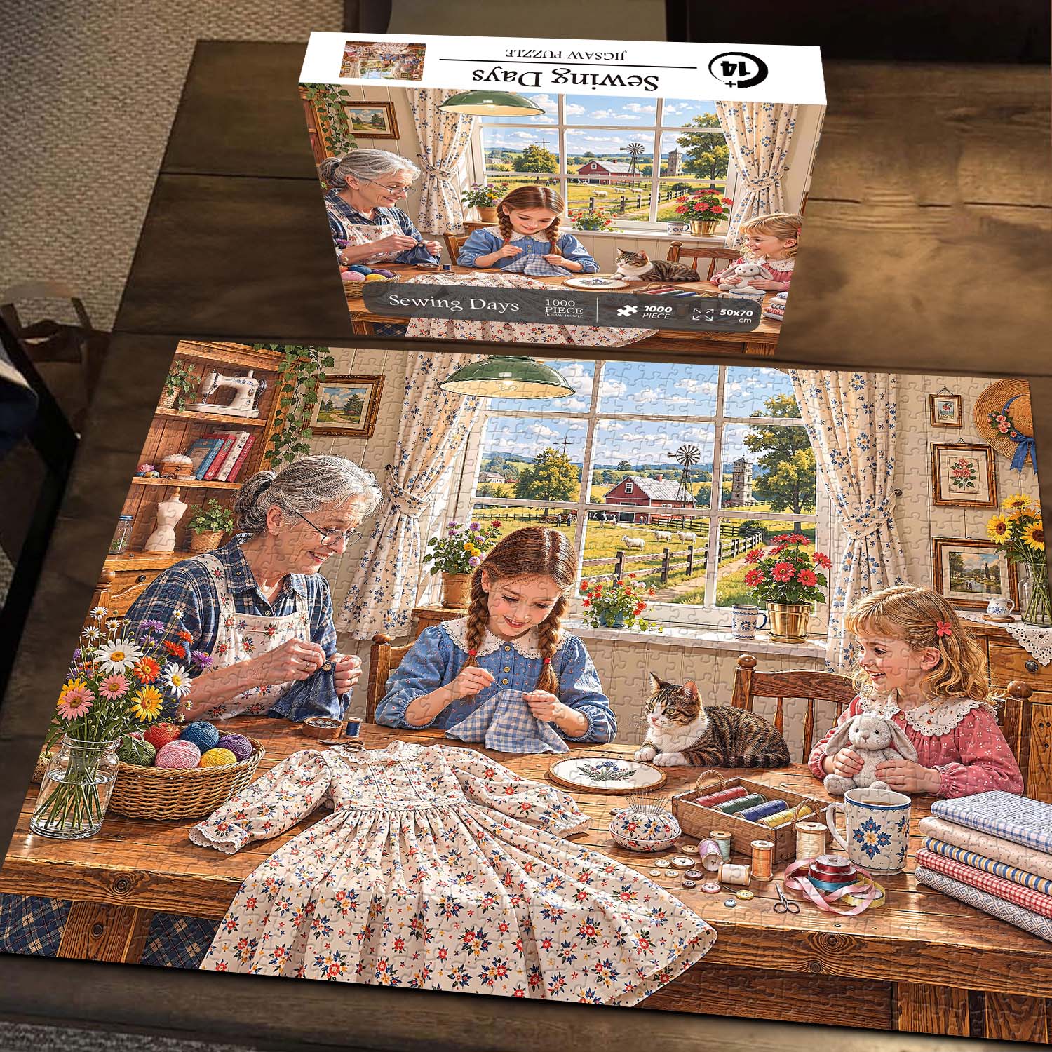 Sewing Days Jigsaw Puzzle 1000 Piece