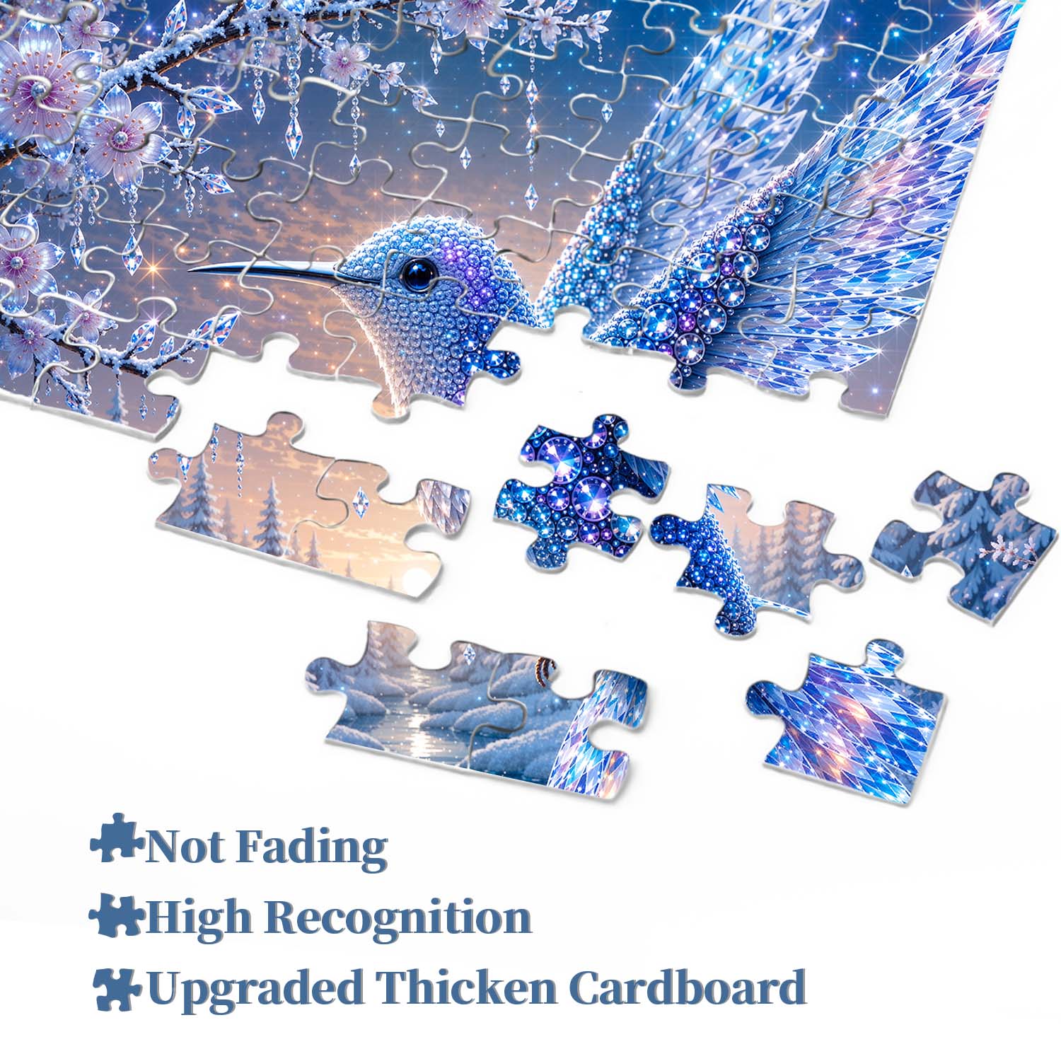 Ice Crystal Hummingbird Jigsaw Puzzle 1000 Piece