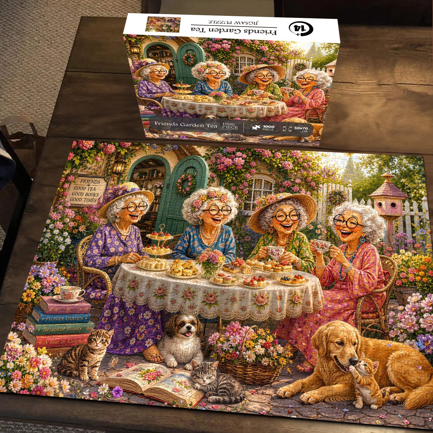 Friends Garden Tea Jigsaw Puzzle 1000 Piece