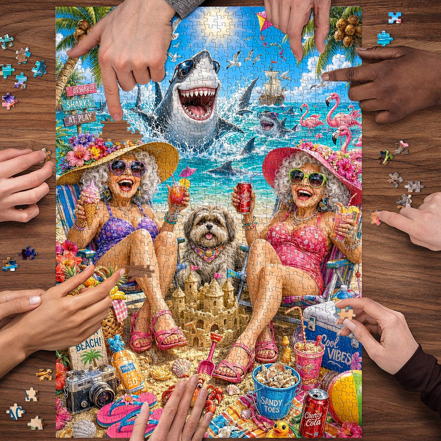 Beach Girls' Day Jigsaw Puzzle 1000 Pieces