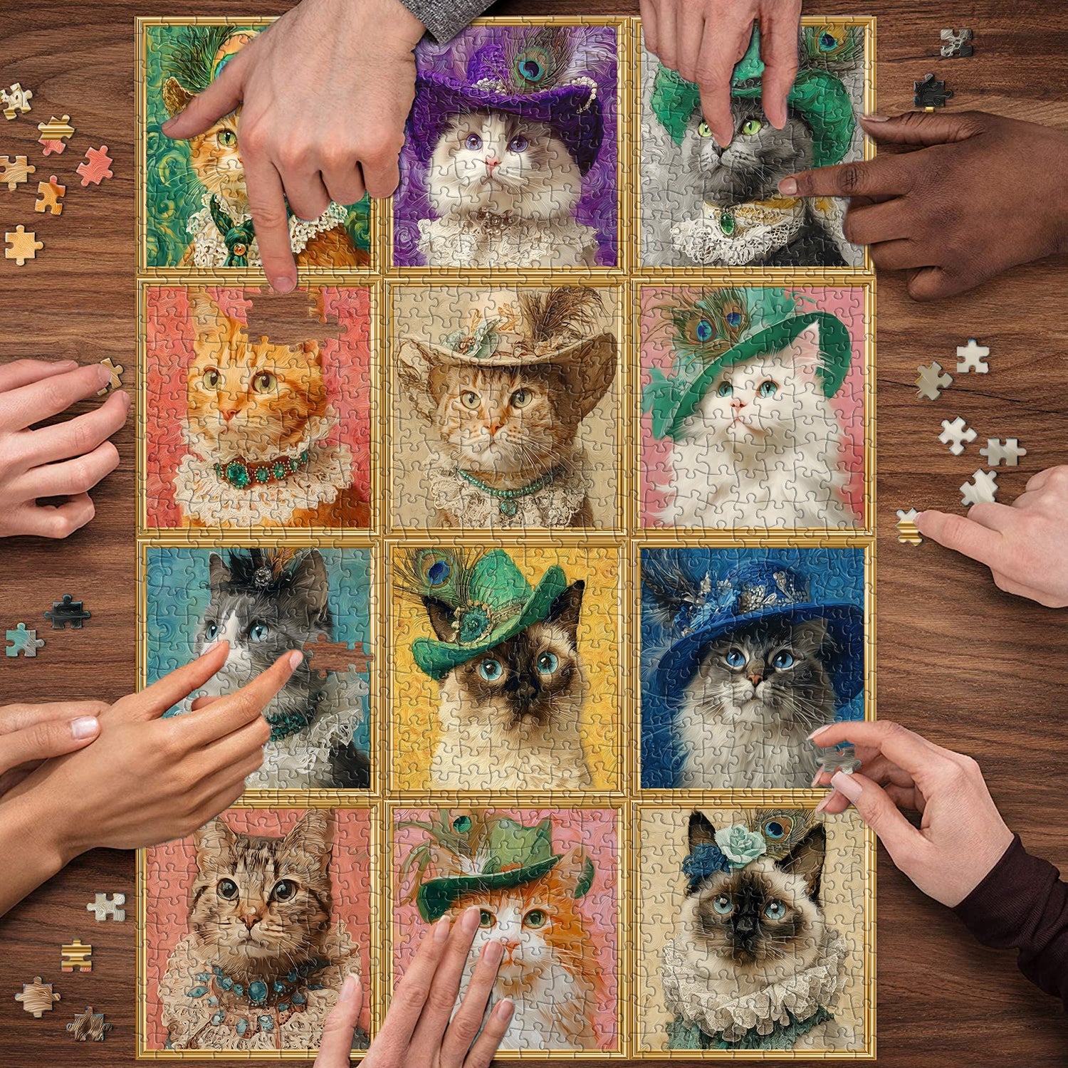 Vintage Cat Collection Jigsaw Puzzle 1000 Pieces