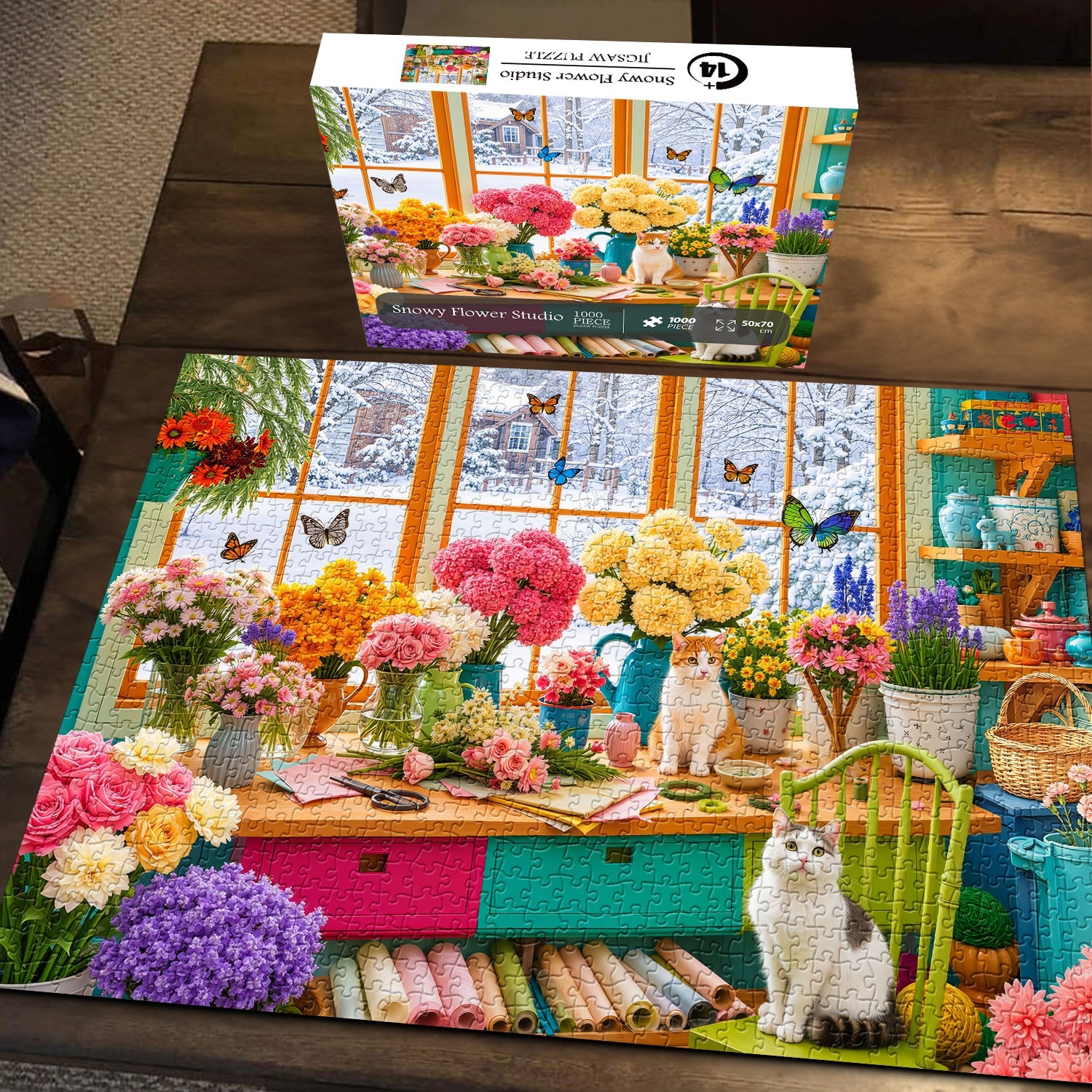 Snowy Flower Studio Jigsaw Puzzle 1000 Piece