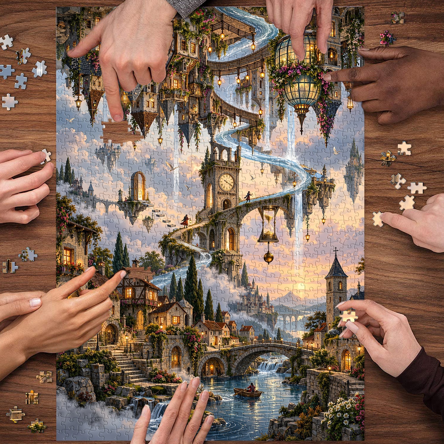 Upside Down Sky City Jigsaw Puzzle 1000 Pieces
