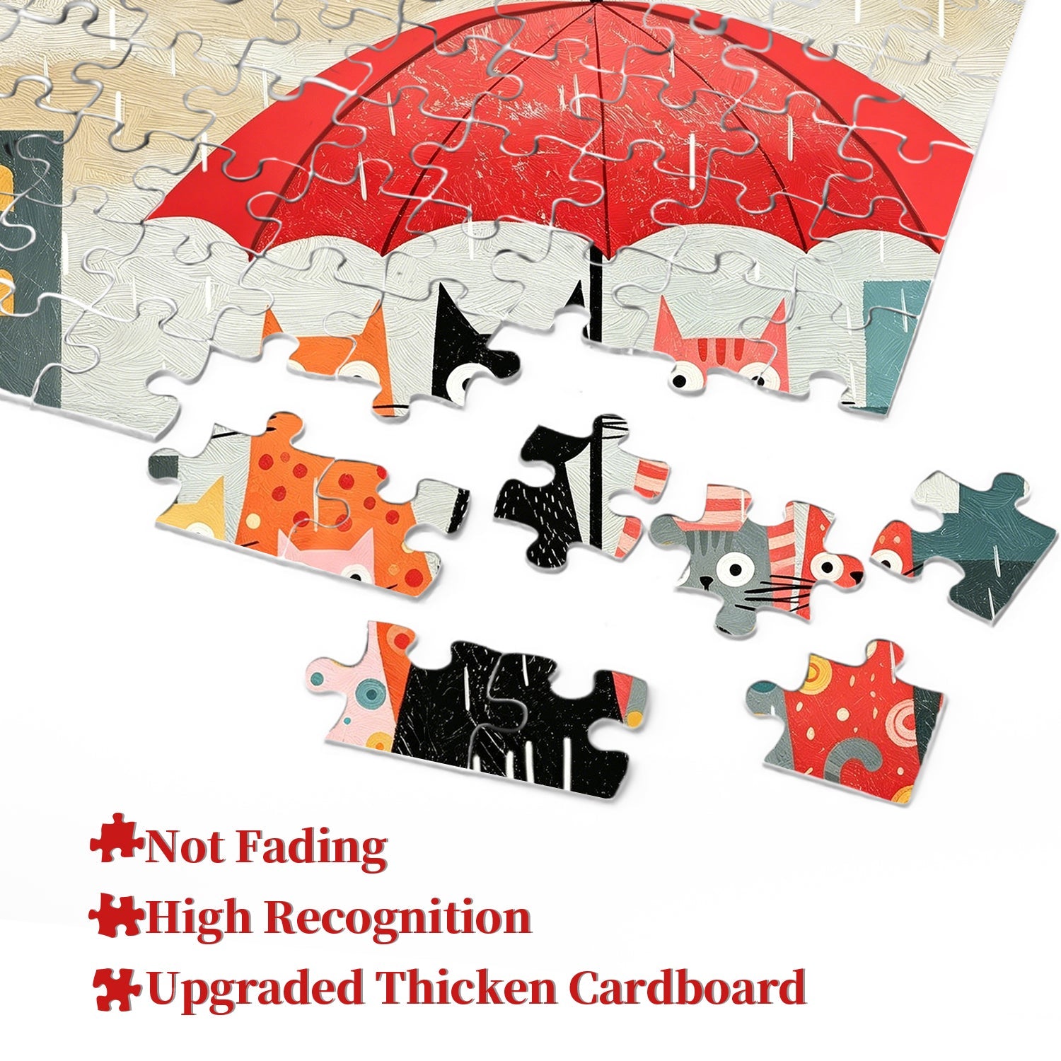 Umbrella Cats Jigsaw Puzzle 1000 Pieces