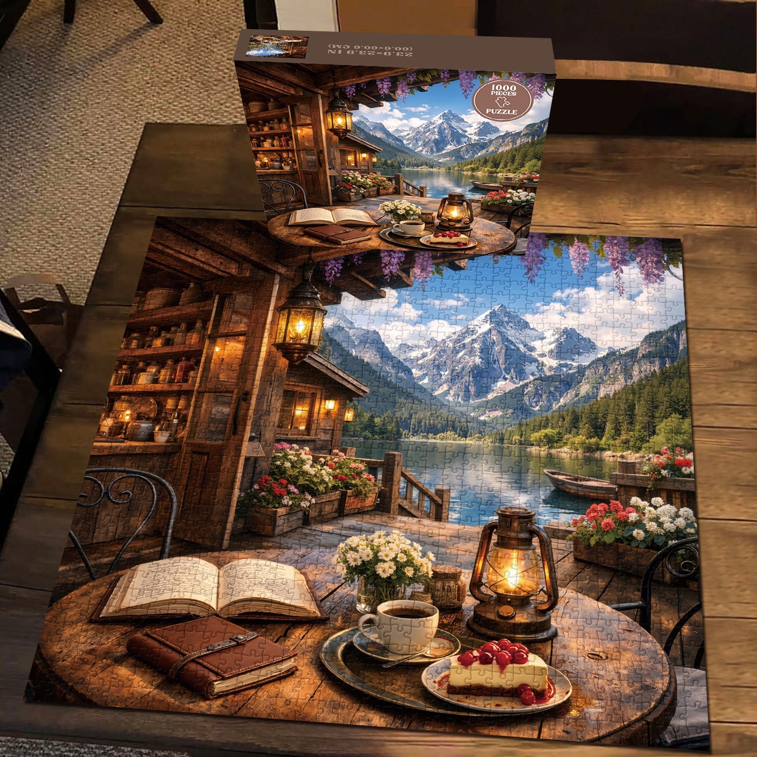 Puzzle de 1000 pièces Refuge au bord du lac